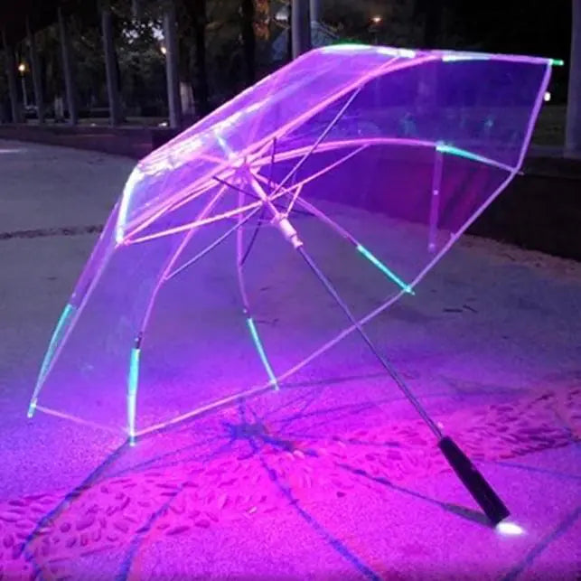 LED Light-Up Solid Color Creative Umbrella